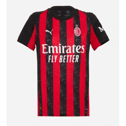 AC Milan Replica Home Stadium Shirt for Women 2025-26 Short Sleeve AC Milan Replica Home Stadium Shirt for Women 2025-26 Short Sleeve